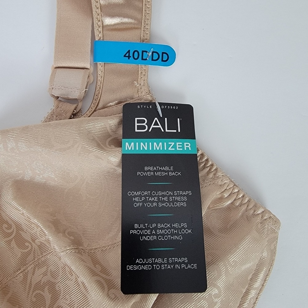 Bali NEW Women's Sz 40 DDD Nude 3562 Minimizer Underwire Bra - Picture 7 of 10